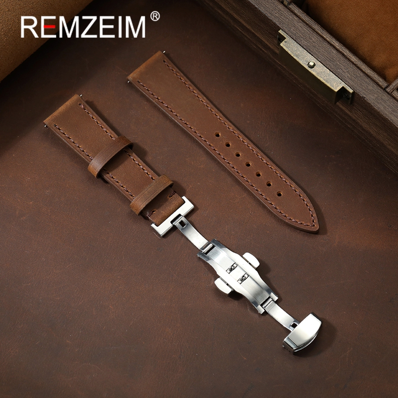 Smartwatch Vintage Watches For Women - Masculino feminino unissex crazy horse pulseiras