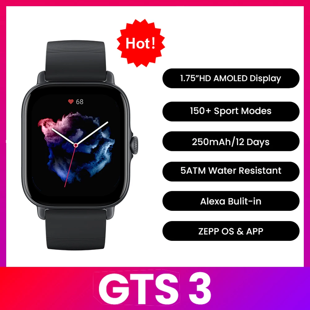 Timex Watches Smartwatch - Smartwatch Amazfit GTS 3, à prova