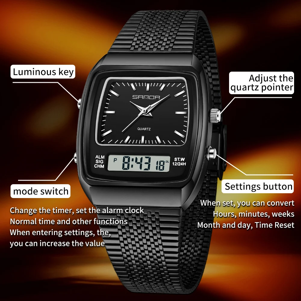 Relógios SANDA Masculinos à Pr - Timex Watches Smartwatch avaliação e preço