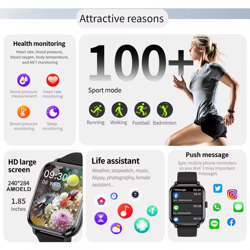 Novo Smartwatch Esportivo de A - Smartwatch Watches For Women With Gps avaliação e preço