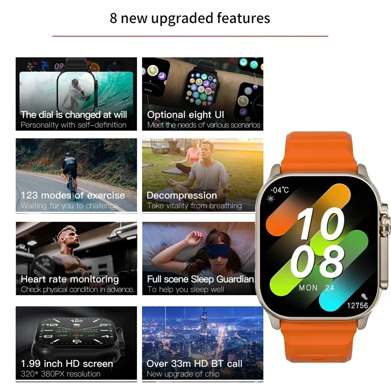Novo Relógio Série 9 PK HK8 PR - Smartwatch Watches For Women With Gps avaliação e preço